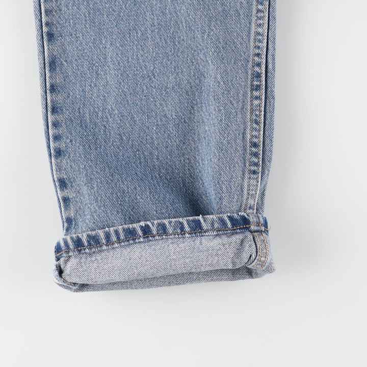 00'S Levi's 505 REGULAR FIT STRAIGHT LEG tapered denim pants made in USA, men's size w32 cotton blue type Vintage Second Hand