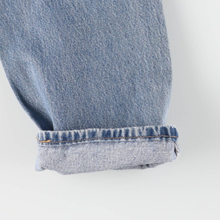 00'S Levi's 505 REGULAR FIT STRAIGHT LEG tapered denim pants made in USA, men's size w32 cotton blue type Vintage Second Hand