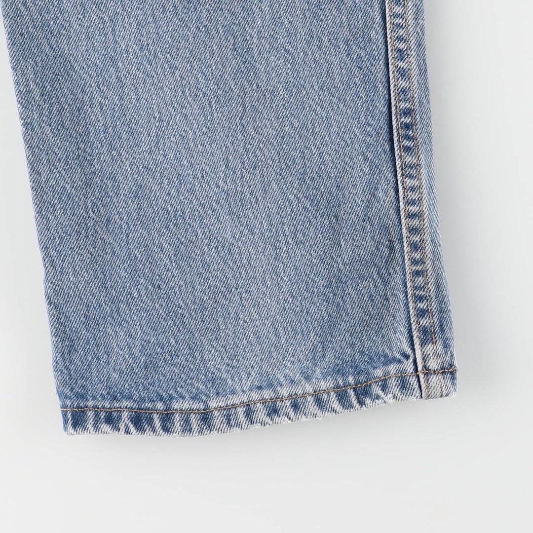 00'S Levi's 505 REGULAR FIT STRAIGHT LEG tapered denim pants made in USA, men's size w32 cotton blue type Vintage Second Hand
