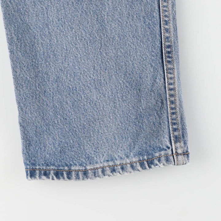 00'S Levi's 505 REGULAR FIT STRAIGHT LEG tapered denim pants made in USA, men's size w32 cotton blue type Vintage Second Hand