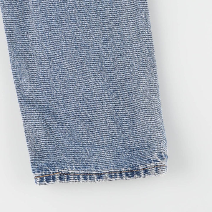 00'S Levi's 505 REGULAR FIT STRAIGHT LEG tapered denim pants made in USA, men's size w32 cotton blue type Vintage Second Hand