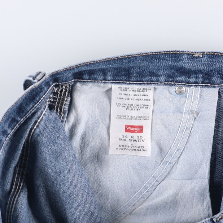 00'S Wrangler Denim Painter Pants Men's W34 cotton blue type Vintage Second Hand