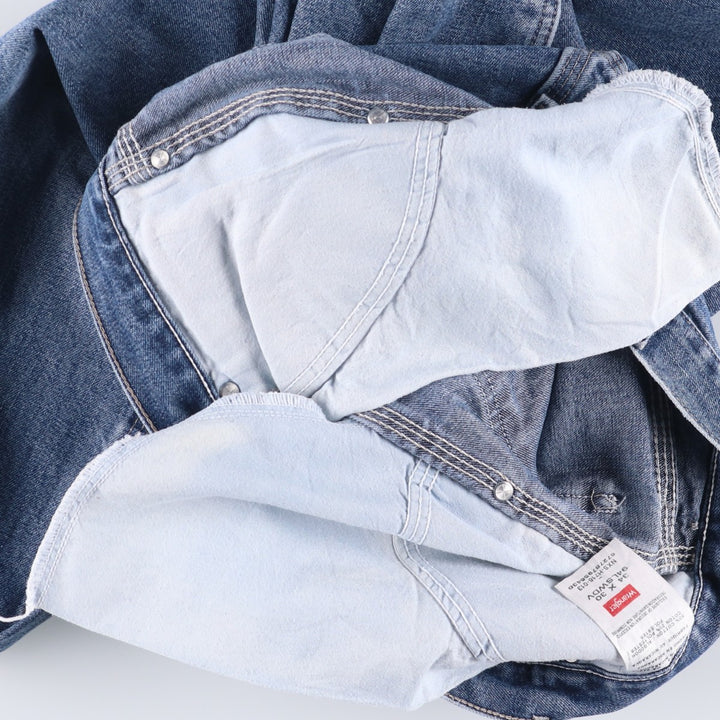 00'S Wrangler Denim Painter Pants Men's W34 cotton blue type Vintage Second Hand