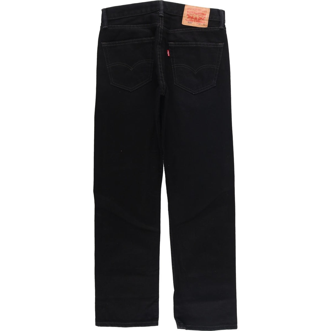 Levi's 505 Black Denim Tapered Denim Pants for Men, W31 equivalent cotton black type Vintage Second Hand