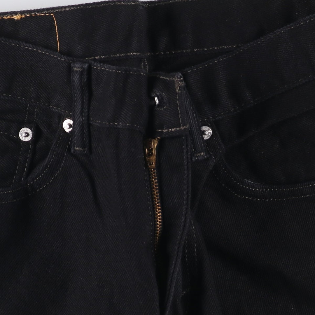 Levi's 505 Black Denim Tapered Denim Pants for Men, W31 equivalent cotton black type Vintage Second Hand