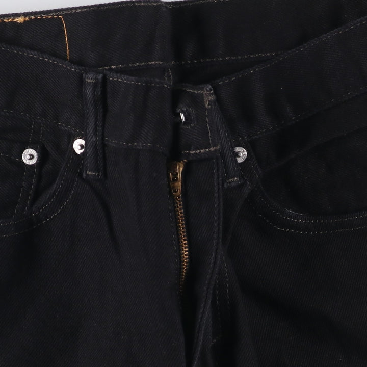 Levi's 505 Black Denim Tapered Denim Pants for Men, W31 equivalent cotton black type Vintage Second Hand