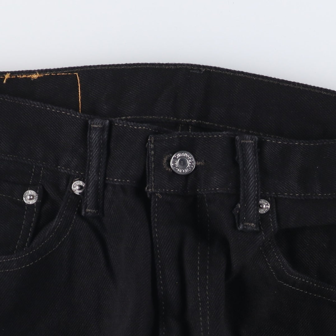Levi's 505 Black Denim Tapered Denim Pants for Men, W31 equivalent cotton black type Vintage Second Hand