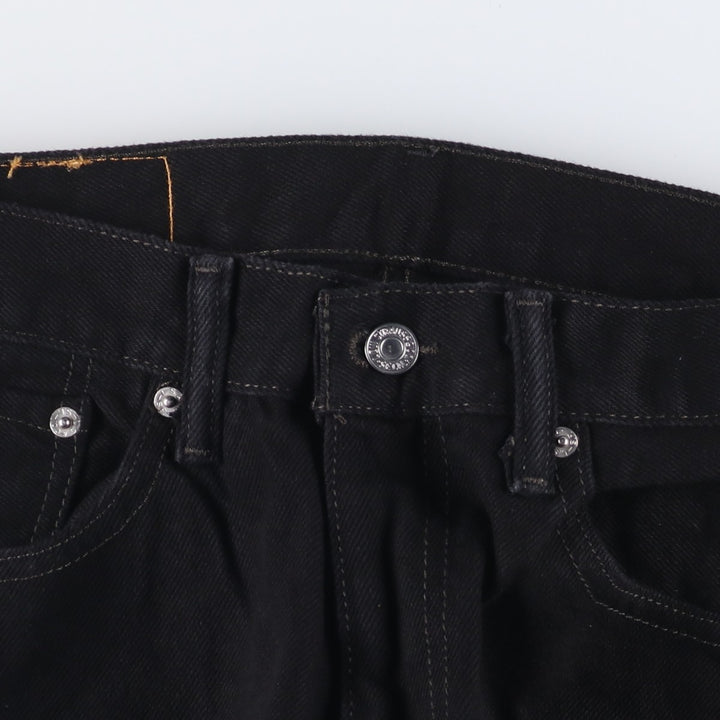 Levi's 505 Black Denim Tapered Denim Pants for Men, W31 equivalent cotton black type Vintage Second Hand