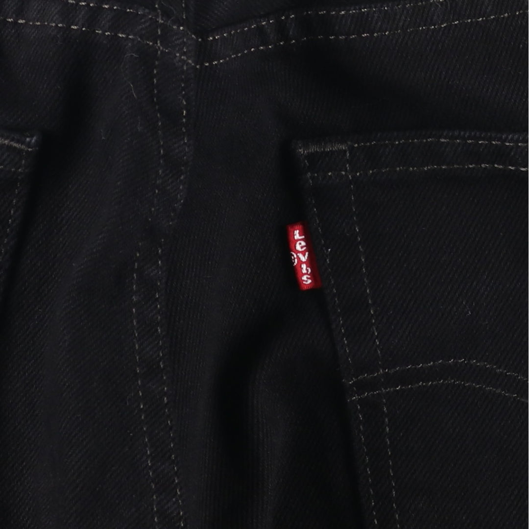 Levi's 505 Black Denim Tapered Denim Pants for Men, W31 equivalent cotton black type Vintage Second Hand
