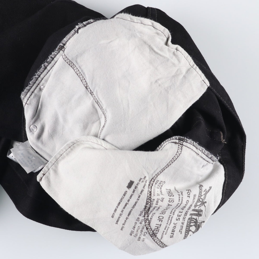 Levi's 505 Black Denim Tapered Denim Pants for Men, W31 equivalent cotton black type Vintage Second Hand