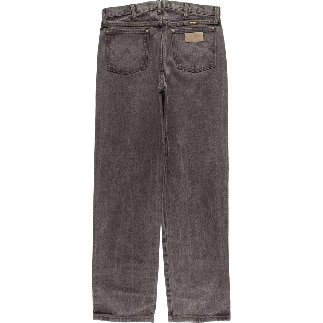 Wrangler Black Denim Straight Denim Pants Men's W32 cotton black type Vintage Second Hand