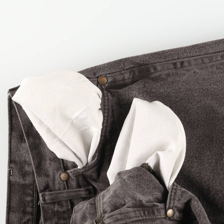 Wrangler Black Denim Straight Denim Pants Men's W32 cotton black type Vintage Second Hand