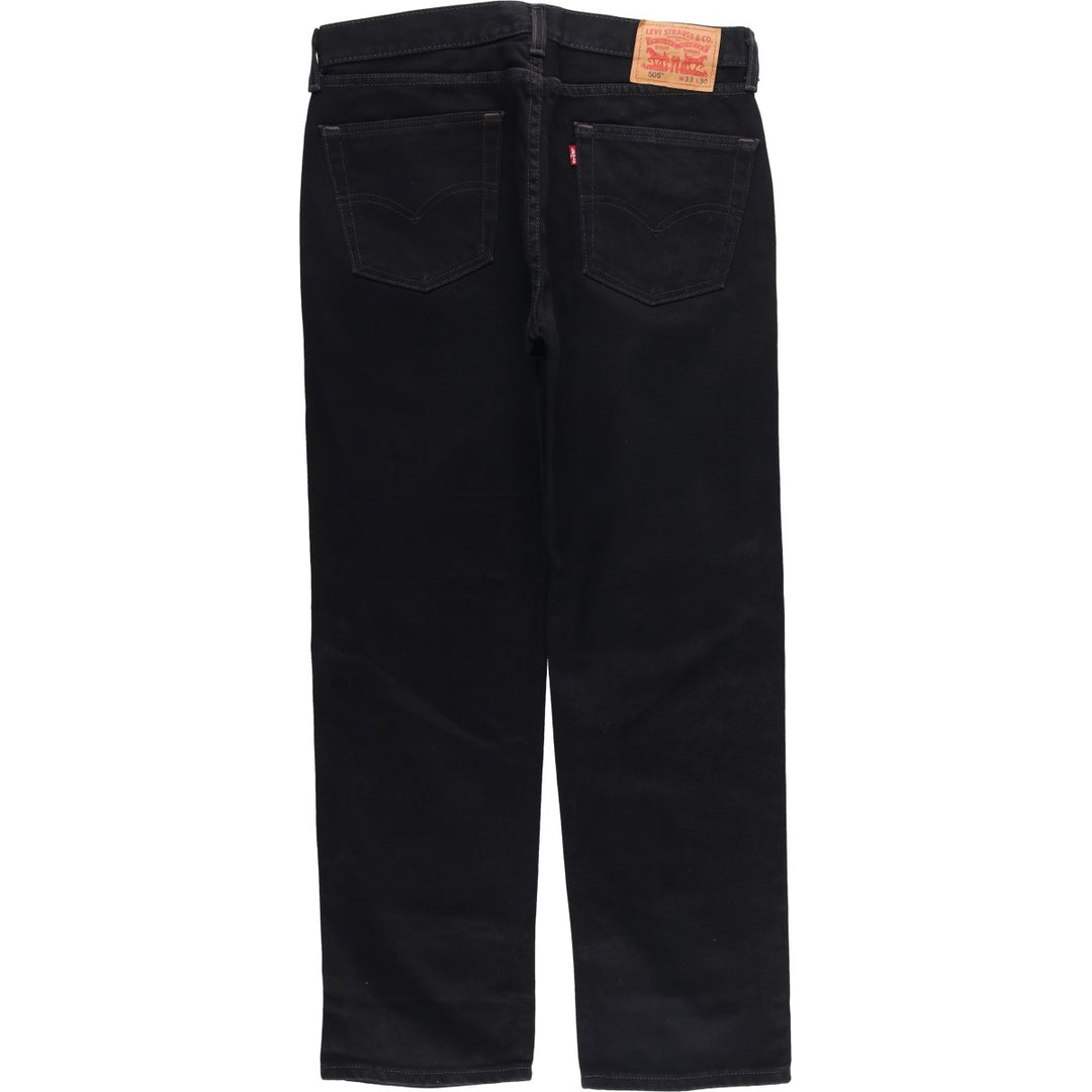 Levi's 505 Black Denim Tapered Denim Pants for Men, W34 equivalent cotton black type Vintage Second Hand