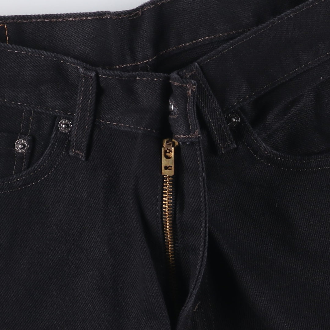 Levi's 505 Black Denim Tapered Denim Pants for Men, W34 equivalent cotton black type Vintage Second Hand