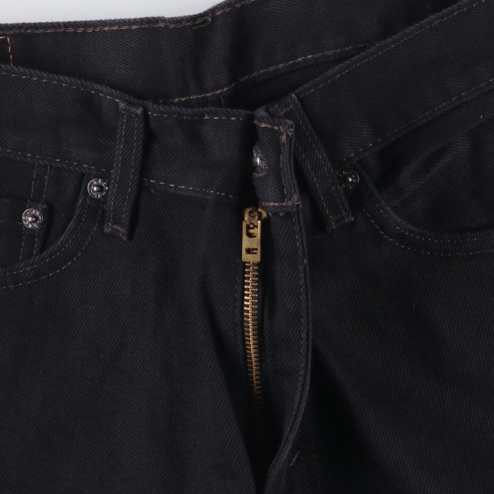 Levi's 505 Black Denim Tapered Denim Pants for Men, W34 equivalent cotton black type Vintage Second Hand