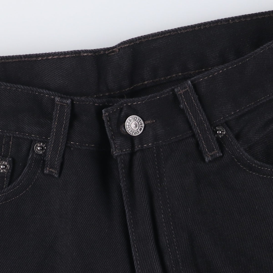 Levi's 505 Black Denim Tapered Denim Pants for Men, W34 equivalent cotton black type Vintage Second Hand