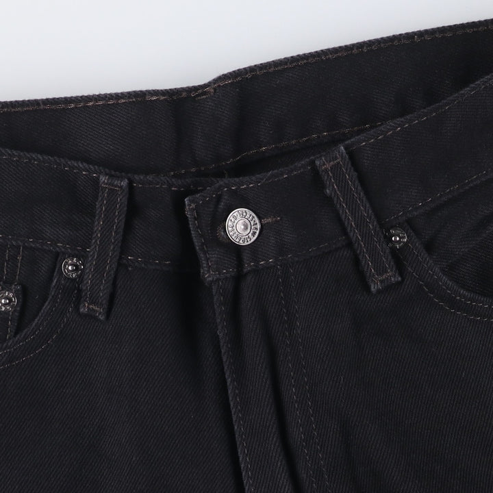 Levi's 505 Black Denim Tapered Denim Pants for Men, W34 equivalent cotton black type Vintage Second Hand