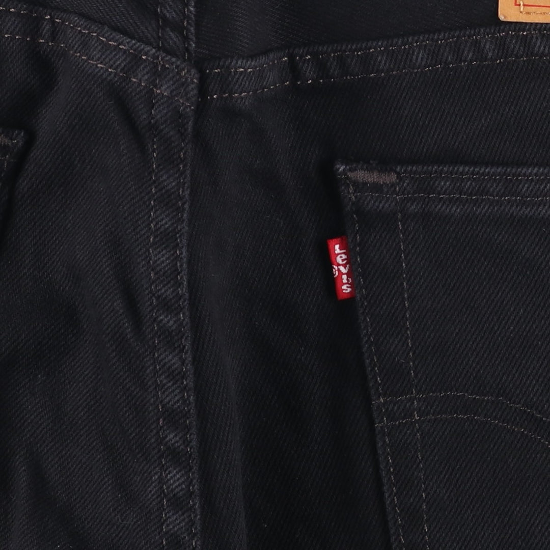 Levi's 505 Black Denim Tapered Denim Pants for Men, W34 equivalent cotton black type Vintage Second Hand