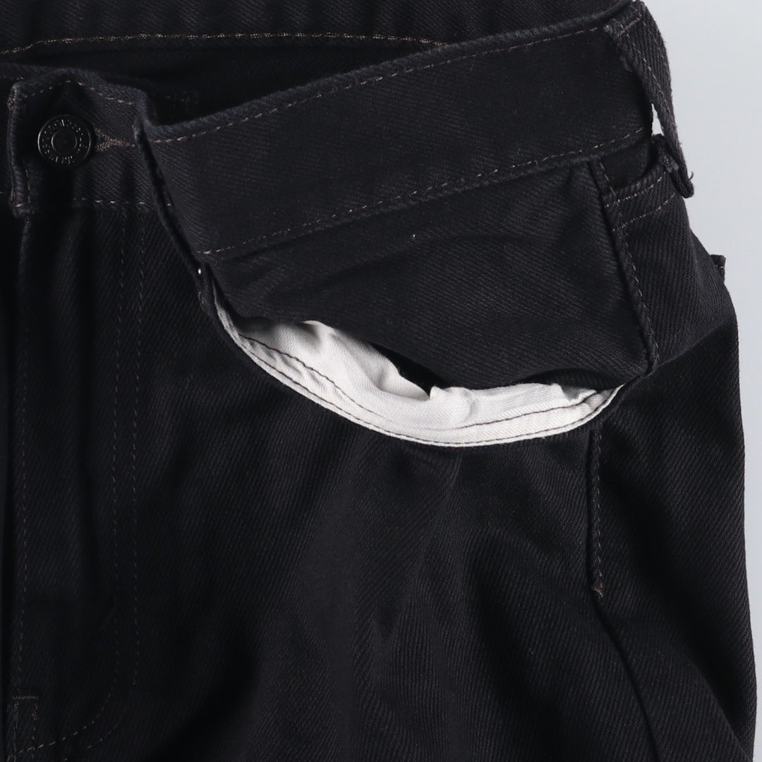 Levi's 505 Black Denim Tapered Denim Pants for Men, W34 equivalent cotton black type Vintage Second Hand