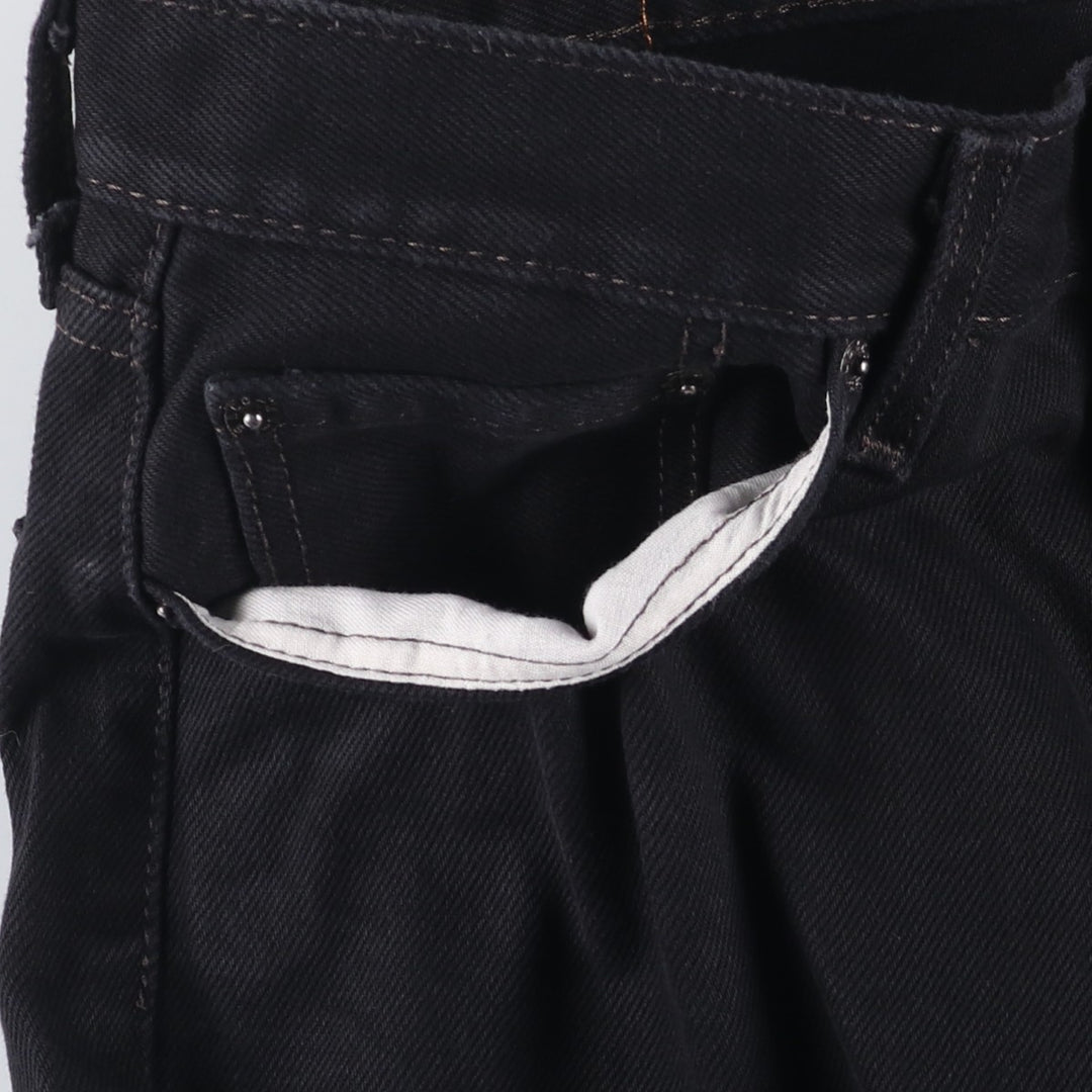 Levi's 505 Black Denim Tapered Denim Pants for Men, W34 equivalent cotton black type Vintage Second Hand
