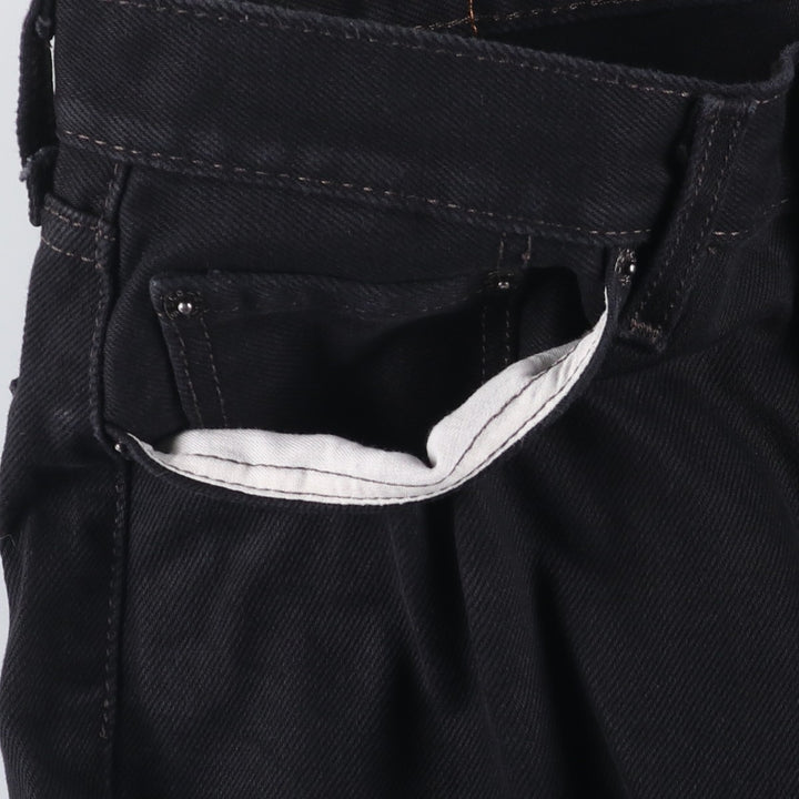 Levi's 505 Black Denim Tapered Denim Pants for Men, W34 equivalent cotton black type Vintage Second Hand