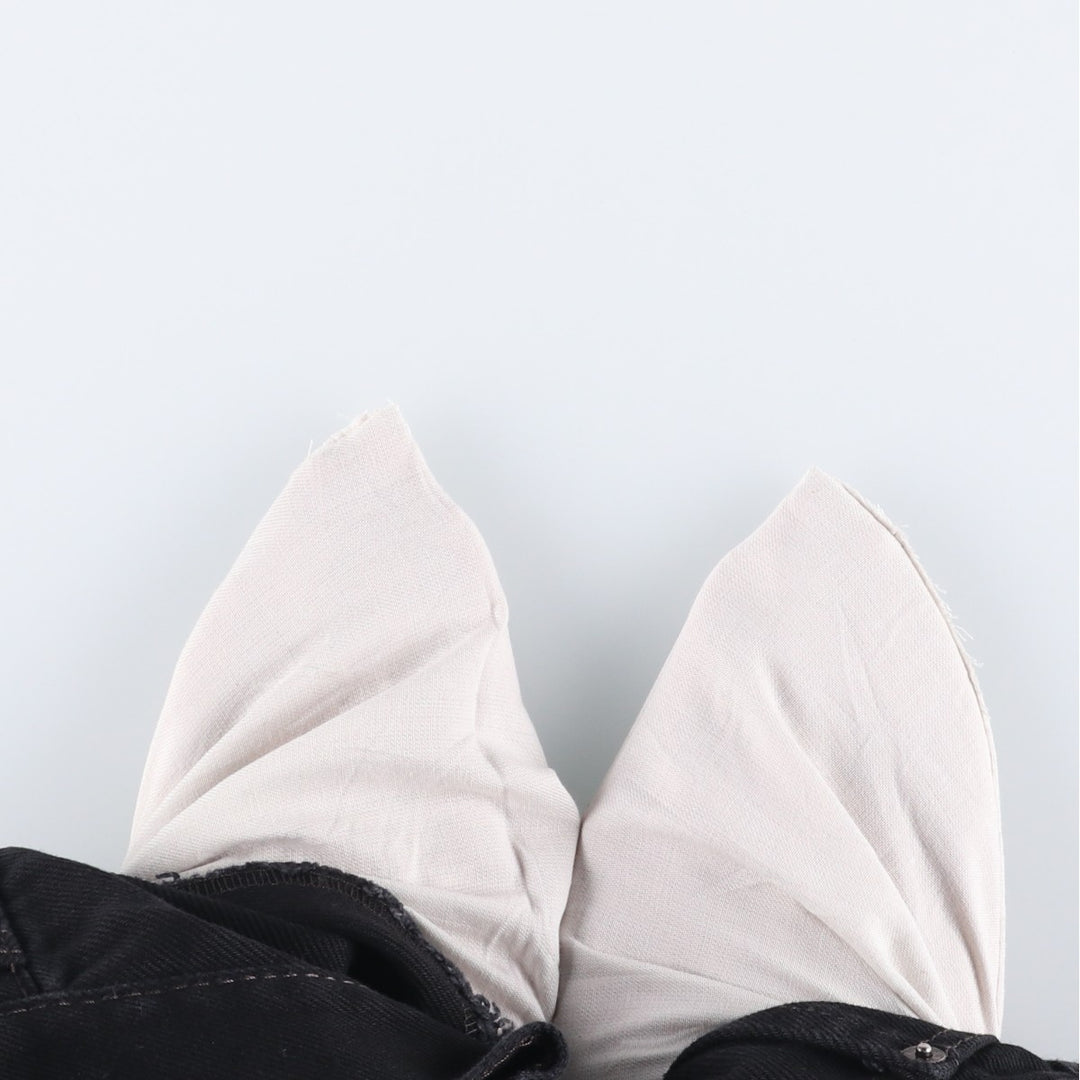 Levi's 505 Black Denim Tapered Denim Pants for Men, W34 equivalent cotton black type Vintage Second Hand