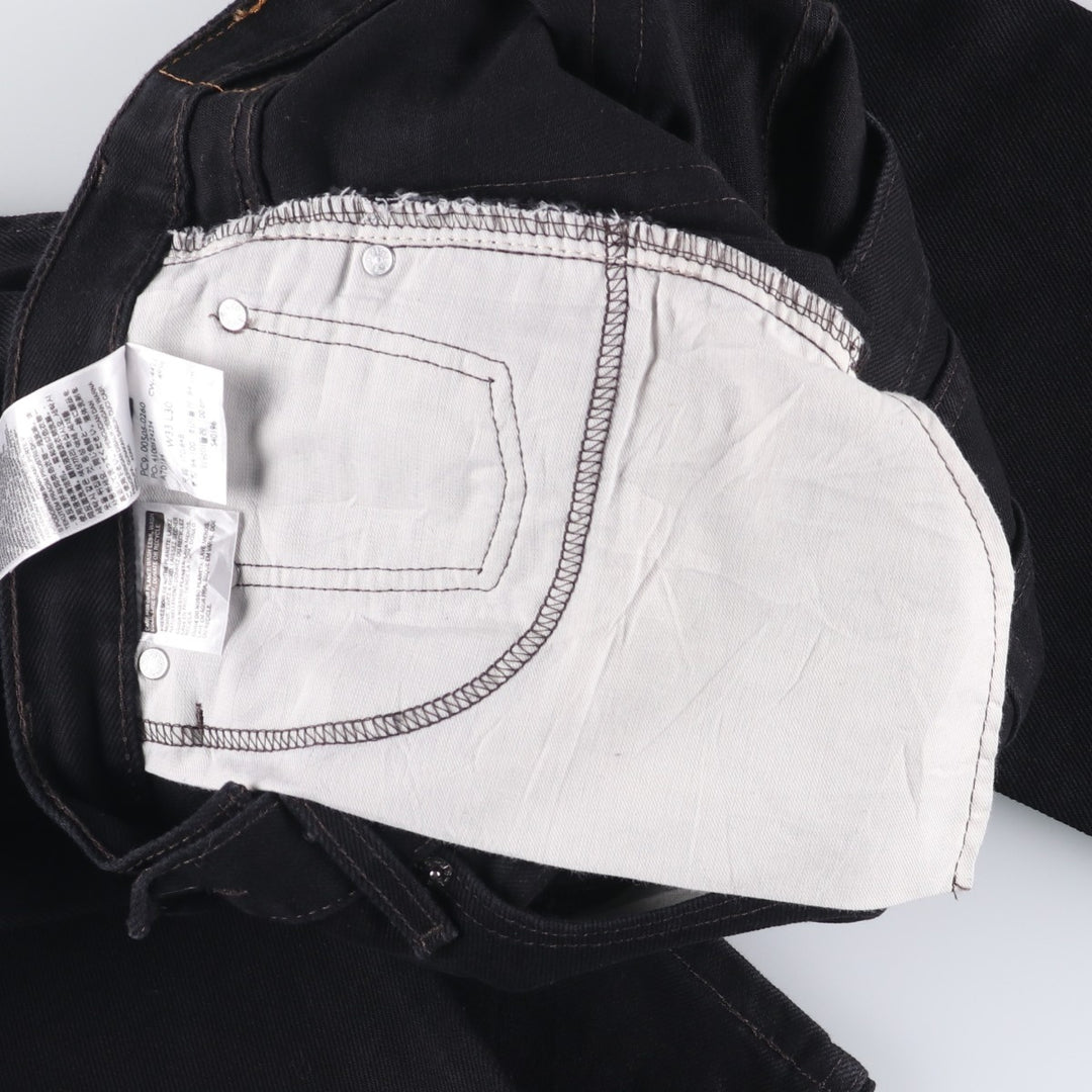 Levi's 505 Black Denim Tapered Denim Pants for Men, W34 equivalent cotton black type Vintage Second Hand