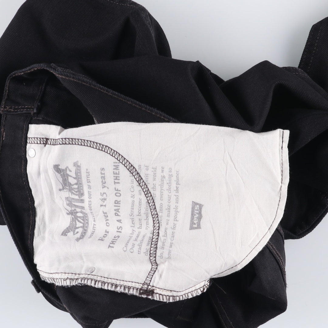 Levi's 505 Black Denim Tapered Denim Pants for Men, W34 equivalent cotton black type Vintage Second Hand