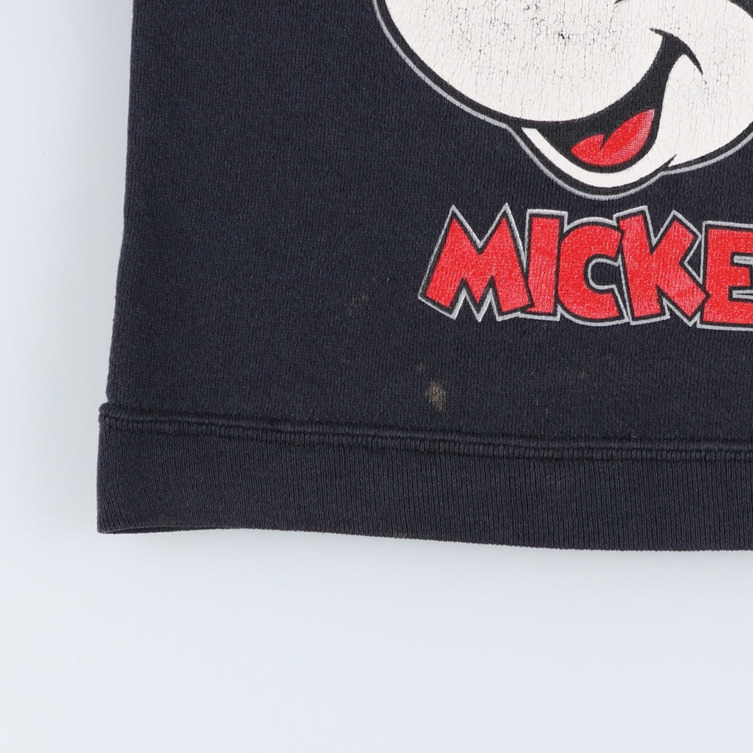 90'S MICKEY UNLIMITED Minnie Mouse cropped sweatshirt, Made in USA, Women's Size Small cotton black type Vintage Second Hand