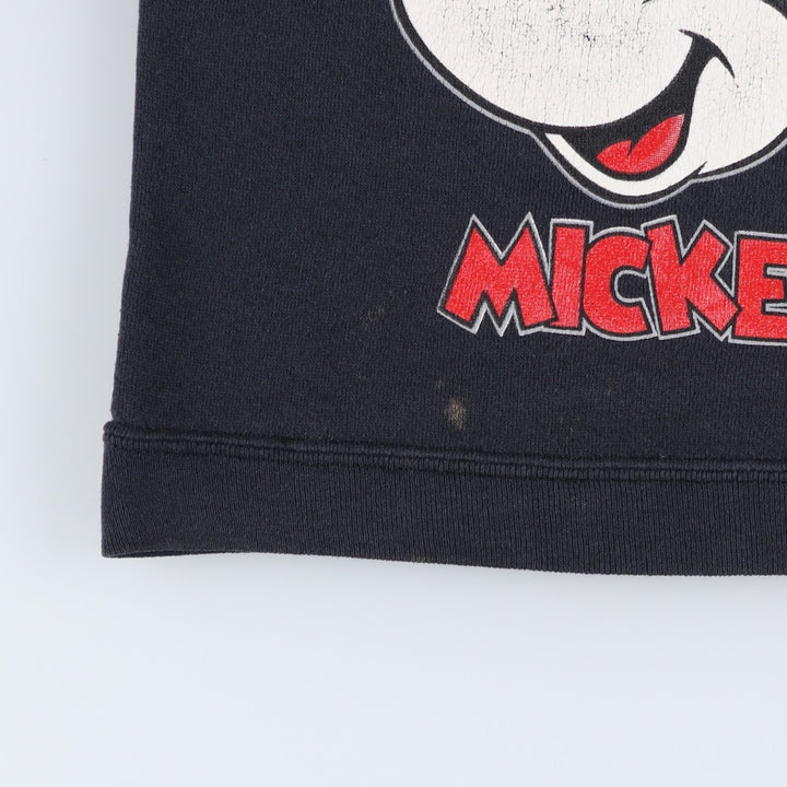 90'S MICKEY UNLIMITED Minnie Mouse cropped sweatshirt, Made in USA, Women's Size Small cotton black type Vintage Second Hand