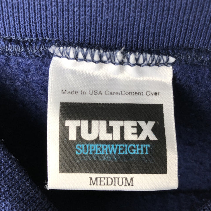 Vintage 90'S TULTEX plain blank sweatshirt, made in the USA, men's size M cotton blue type Vintage Second Hand