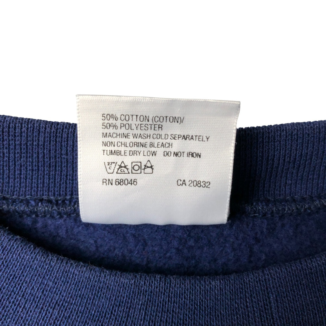 Vintage 90'S TULTEX plain blank sweatshirt, made in the USA, men's size M cotton blue type Vintage Second Hand
