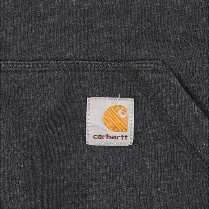 Carhartt Relaxed Fit Half-Zip Sweatshirt, Men's Size L cotton Charcoal Vintage Second Hand