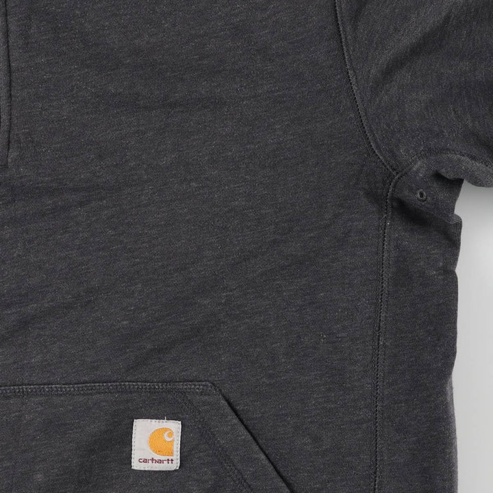 Carhartt Relaxed Fit Half-Zip Sweatshirt, Men's Size L cotton Charcoal Vintage Second Hand