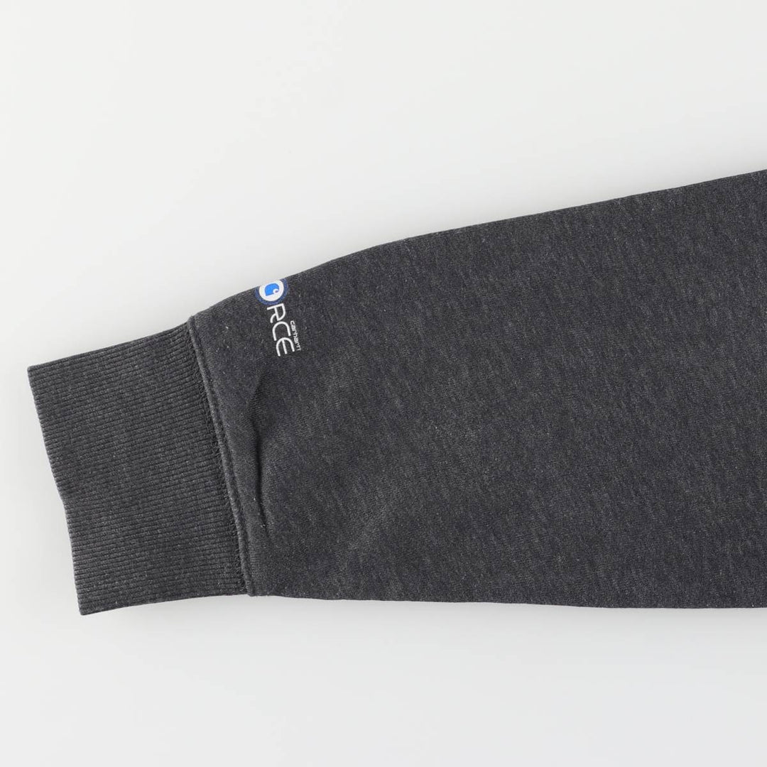 Carhartt Relaxed Fit Half-Zip Sweatshirt, Men's Size L cotton Charcoal Vintage Second Hand