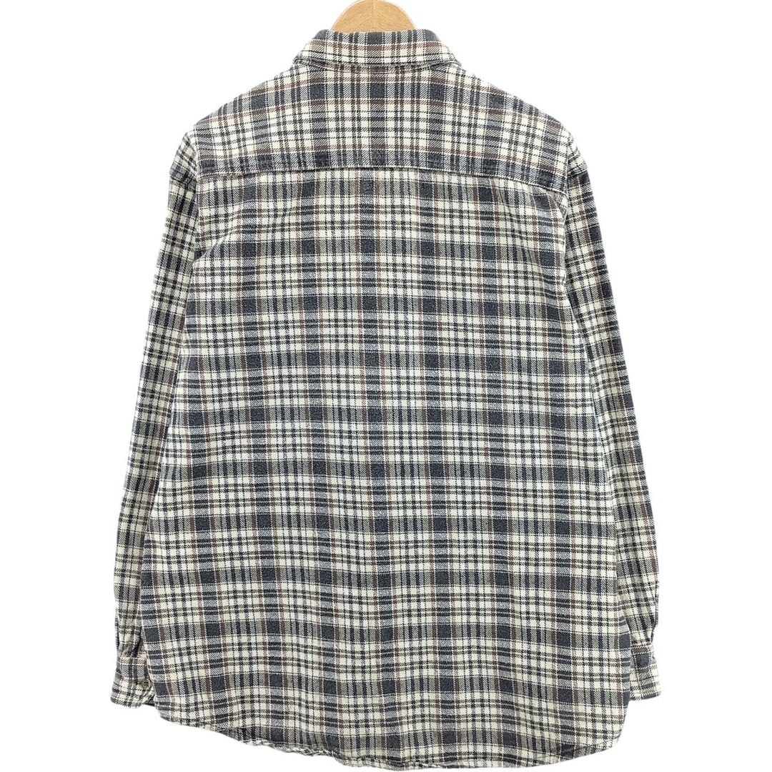 FIELDN' FOREST Long Sleeve Heavy Flannel Check Shirt Men's XL cotton black type Vintage Second Hand