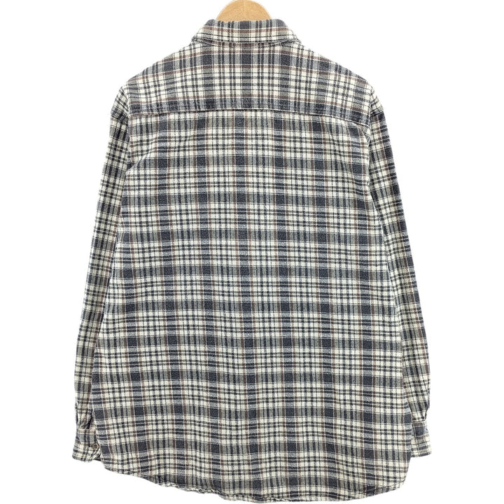 FIELDN' FOREST Long Sleeve Heavy Flannel Check Shirt Men's XL cotton black type Vintage Second Hand