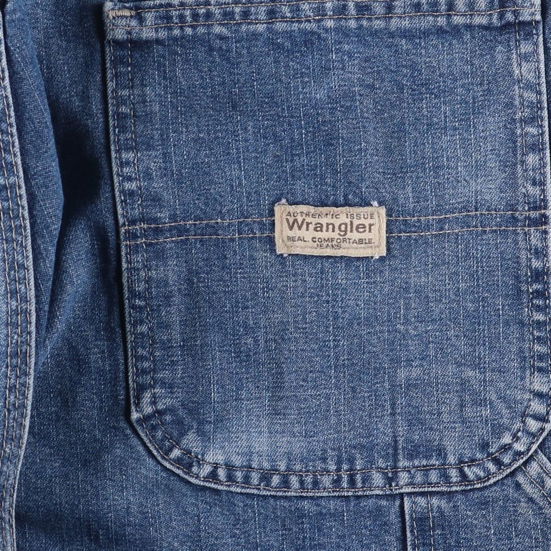 00'S Wrangler CARPENTER denim painter pants for men, equivalent to w36 cotton blue type Vintage Second Hand