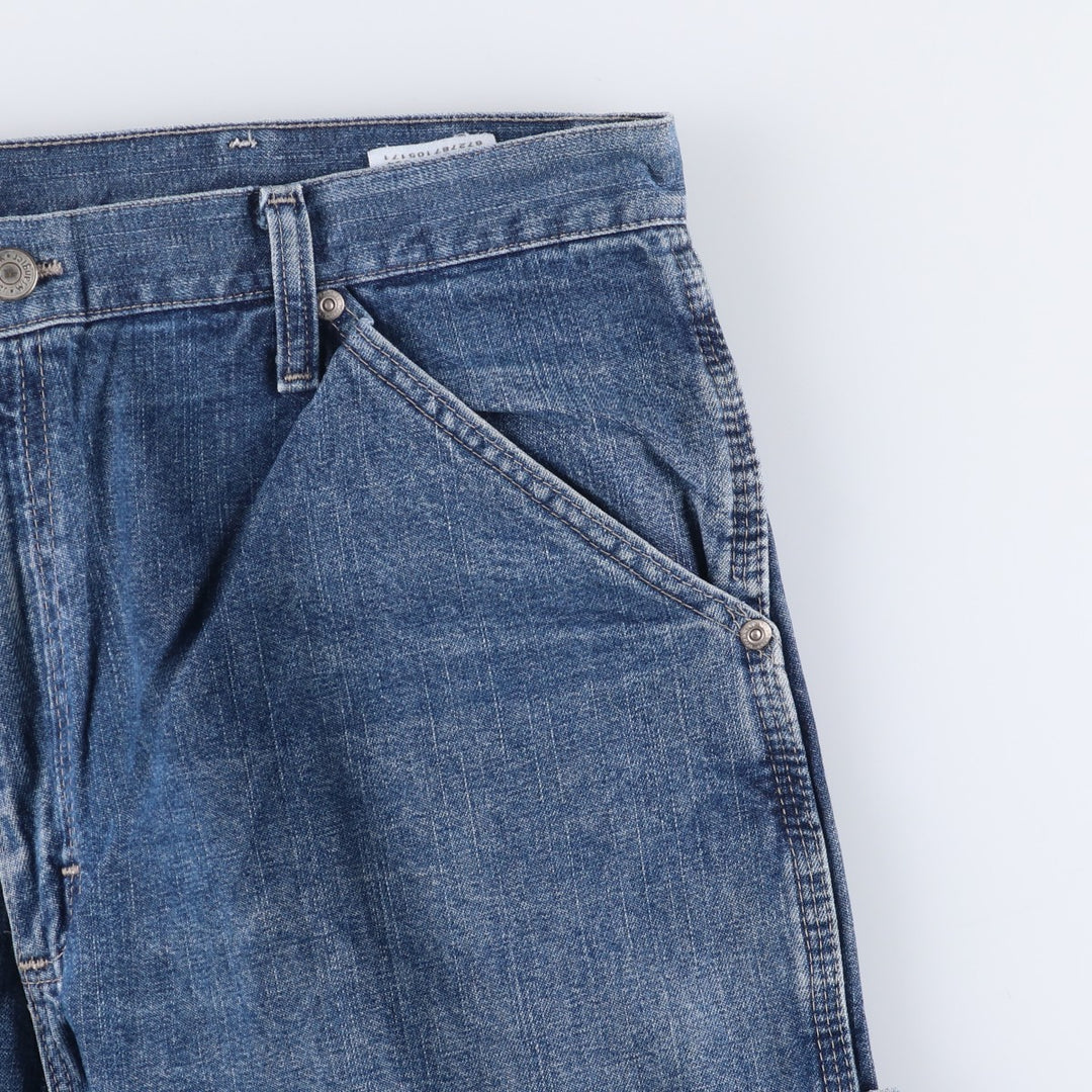 00'S Wrangler CARPENTER denim painter pants for men, equivalent to w36 cotton blue type Vintage Second Hand