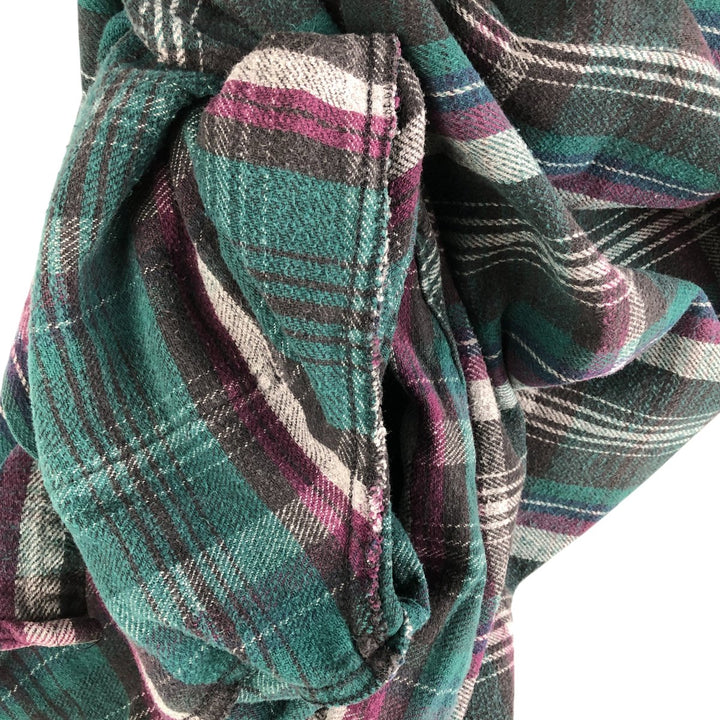 Vintage 90'S CODET long-sleeved flannel check shirt, made in the USA, size M, men's cotton Green type dark green Vintage Second Hand