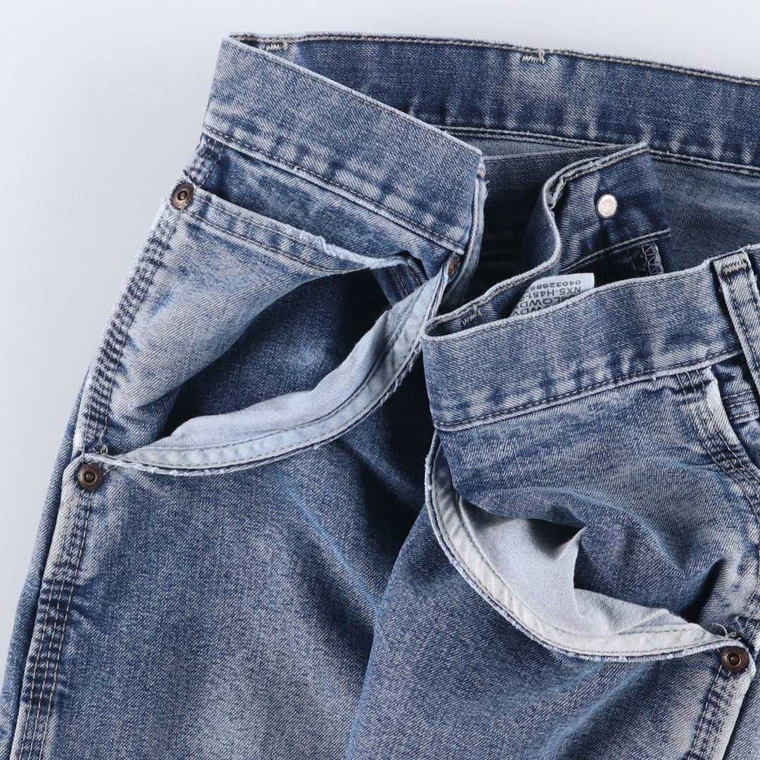 00'S Wrangler CARPENTER denim painter pants for men, equivalent to w37 cotton blue type Vintage Second Hand