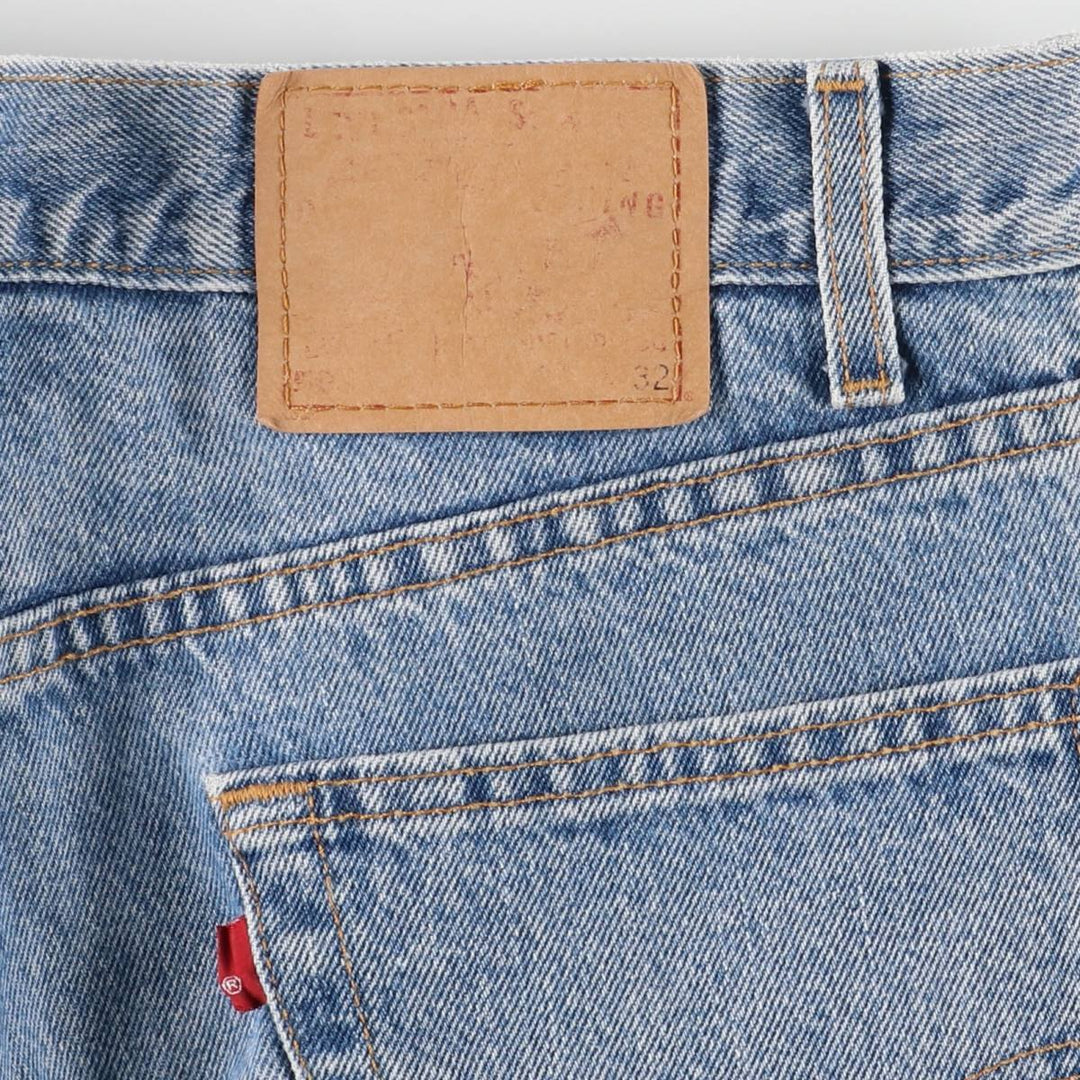 00'S Levi's 505 REGULAR FIT STRAIGHT LEG tapered denim pants made in USA men's w33 equivalent cotton blue type Vintage Second Hand