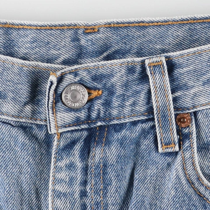 00'S Levi's 505 REGULAR FIT STRAIGHT LEG tapered denim pants made in USA men's w33 equivalent cotton blue type Vintage Second Hand