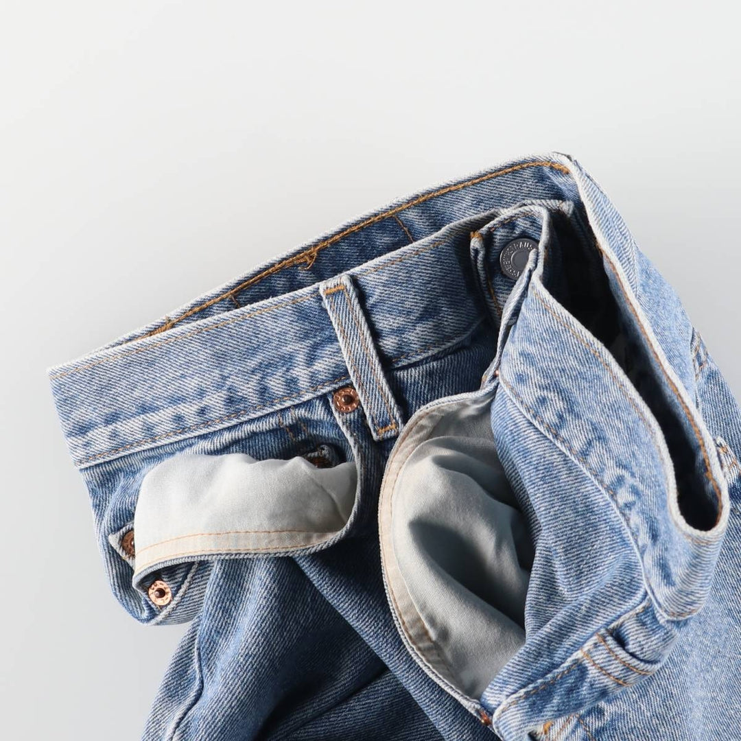 00'S Levi's 505 REGULAR FIT STRAIGHT LEG tapered denim pants made in USA men's w33 equivalent cotton blue type Vintage Second Hand