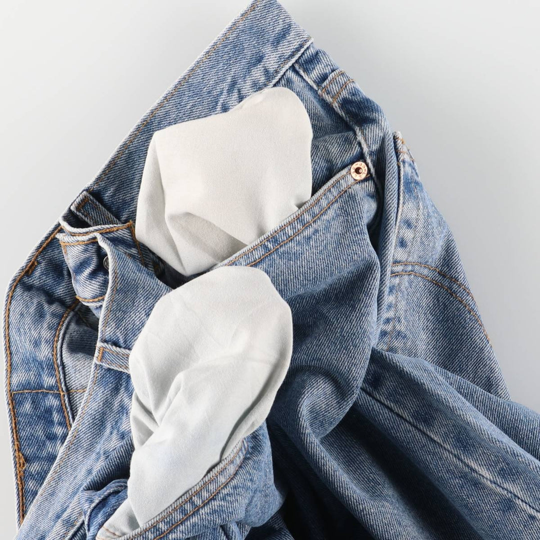 00'S Levi's 505 REGULAR FIT STRAIGHT LEG tapered denim pants made in USA men's w33 equivalent cotton blue type Vintage Second Hand