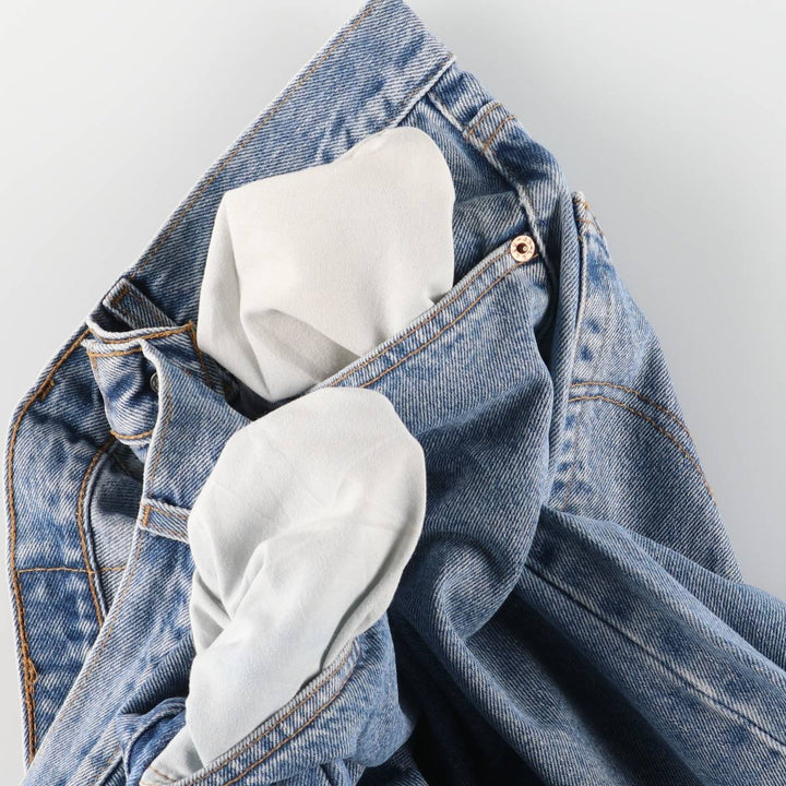 00'S Levi's 505 REGULAR FIT STRAIGHT LEG tapered denim pants made in USA men's w33 equivalent cotton blue type Vintage Second Hand