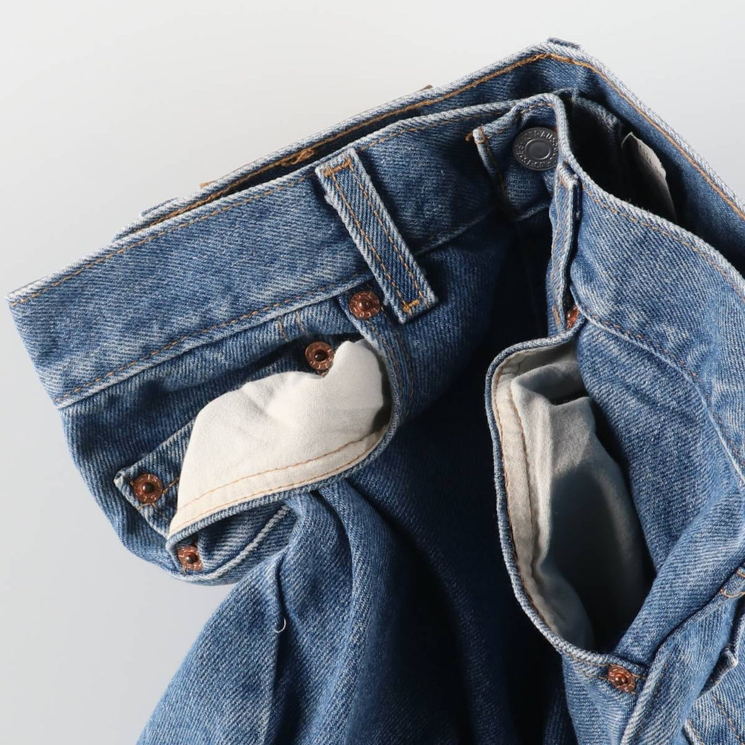 2000'S Levi's 505 Regular Fit Straight Leg Tapered Denim Pants, Made in USA, Men's Size W29 cotton blue type Vintage Second Hand