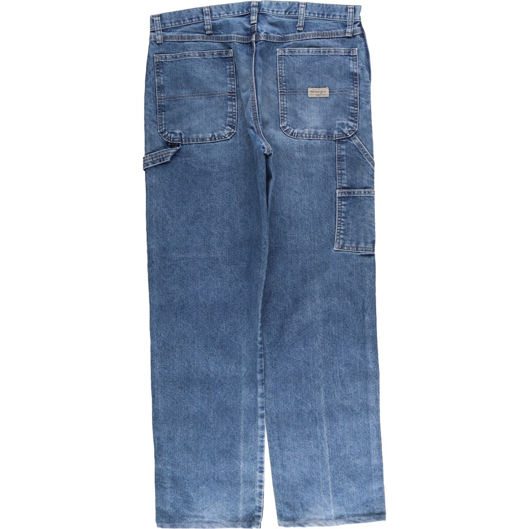 00'S Wrangler CARPENTER denim painter pants for men, equivalent to W34 cotton blue type Vintage Second Hand