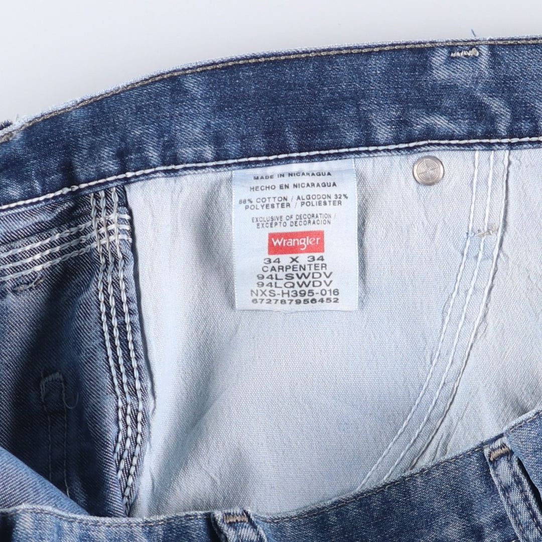 00'S Wrangler CARPENTER denim painter pants for men, equivalent to W34 cotton blue type Vintage Second Hand