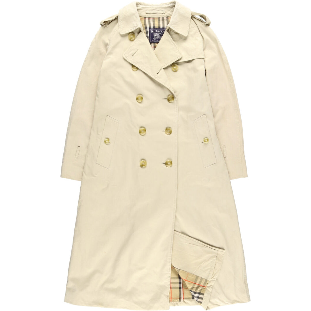 80'S Burberry's 100% cotton trench coat, made in England, women's, size M, vintage cotton Beige type Vintage Second Hand